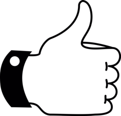 Like Thumb Up Outline Svg File, Free Vectors File